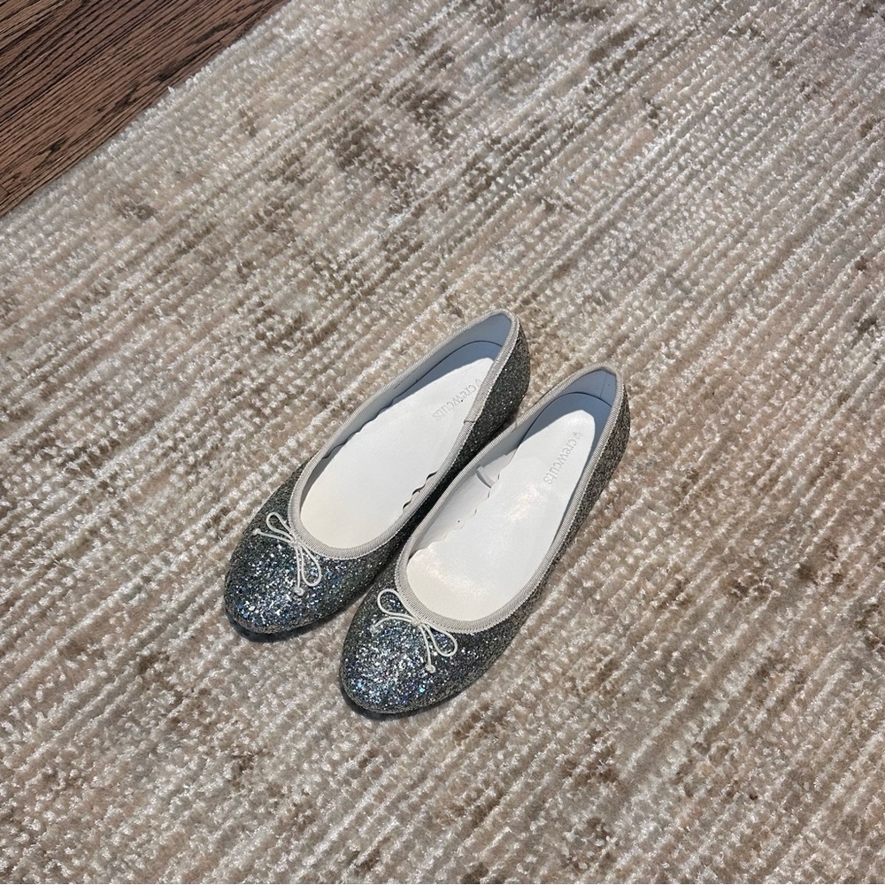 J. Crew Crewcuts Silver Glitter Ballet Flats size K5